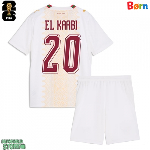 Marokko Ayoub El Kaabi #20 Replika Babytøj Udebanesæt Børn VM 2026 Kortærmet (+ Korte bukser)